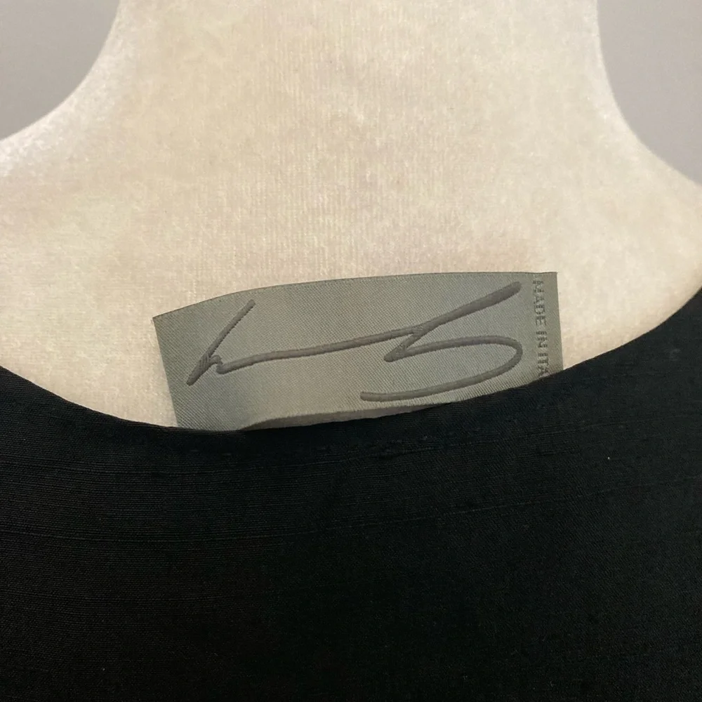 Genny Made in Italy Midi Sleeveless Dress Scoop neck Black - Picture 5 of 9